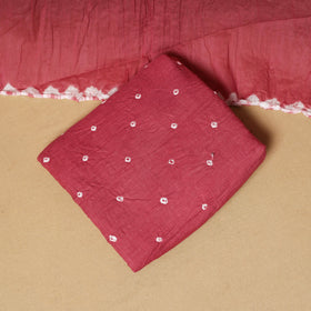 3pc kutch tie-dye satin cotton unstitched bandhani dress