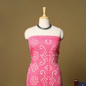 3pc kutch tie-dye satin cotton unstitched bandhani dress