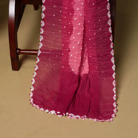 3pc kutch tie-dye satin cotton unstitched bandhani dress