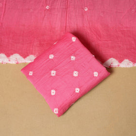 3pc kutch tie-dye satin cotton unstitched bandhani dress