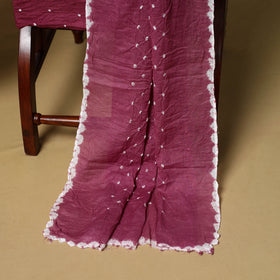 3pc kutch tie-dye satin cotton unstitched bandhani dress