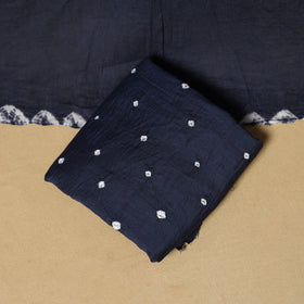 3pc kutch tie-dye satin cotton unstitched bandhani dress