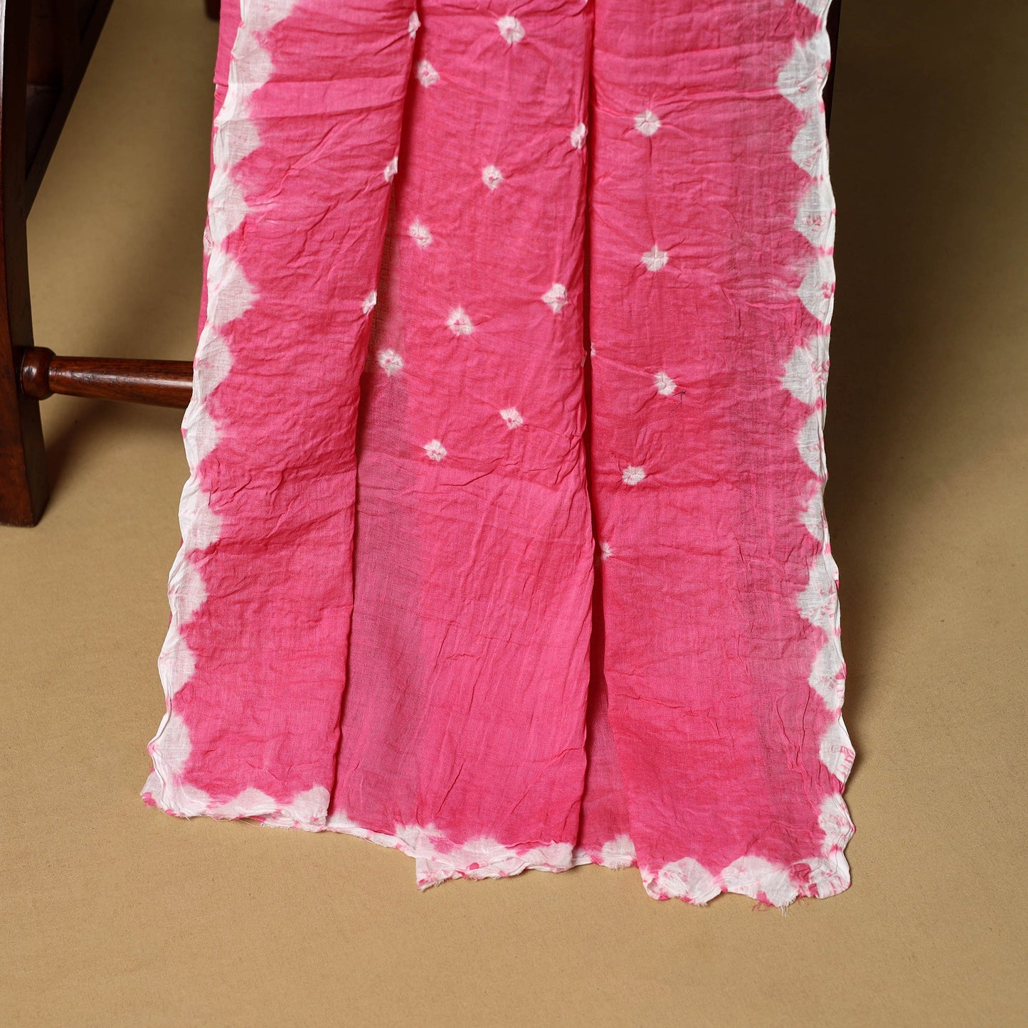 3pc kutch tie-dye satin cotton unstitched bandhani dress