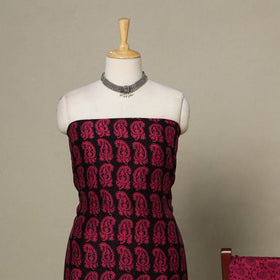 Pink - 3pc maheshwari silk unstitched bagh dress material