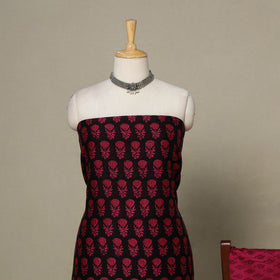 Pink - 3pc maheshwari silk unstitched bagh dress material