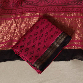 Pink - 3pc maheshwari silk unstitched bagh dress material