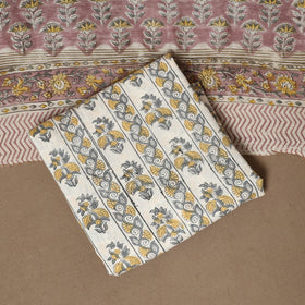 3pc maheshwari silk unstitched hand sanganeri dress