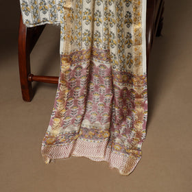 3pc maheshwari silk unstitched hand sanganeri dress