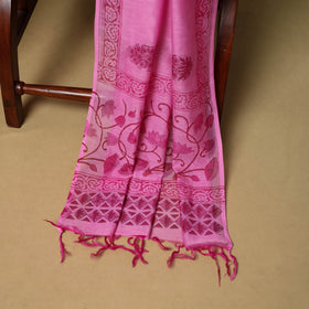 3pc mul chanderi handloom unstitched sanganeri dress