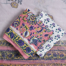  3pc Sanganeri Block Printed Cotton Suit Material with Kota Doria Dupatta 15 Onine 