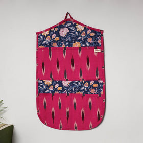 Pink - 4 pockets handcrafted cotton wall hanging letter