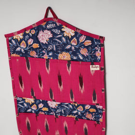 Pink - 4 pockets handcrafted cotton wall hanging letter