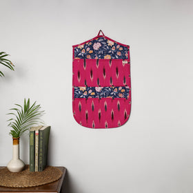 Pink - 4 pockets handcrafted cotton wall hanging letter