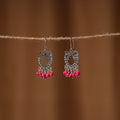Pink Aarohi German Silver Beaded Earrings