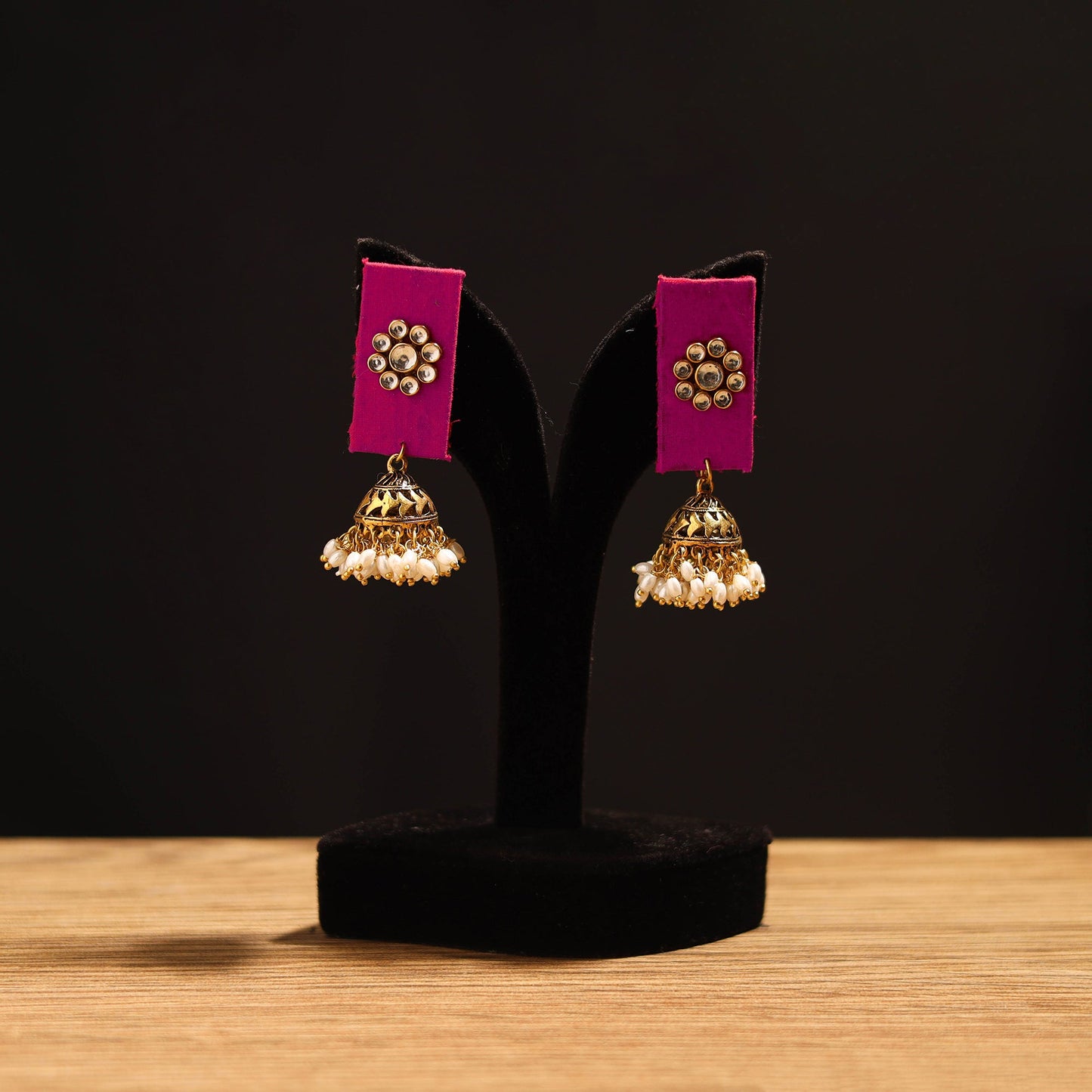 Anvika Stone Work Fabart GS Jhumka Earrings 