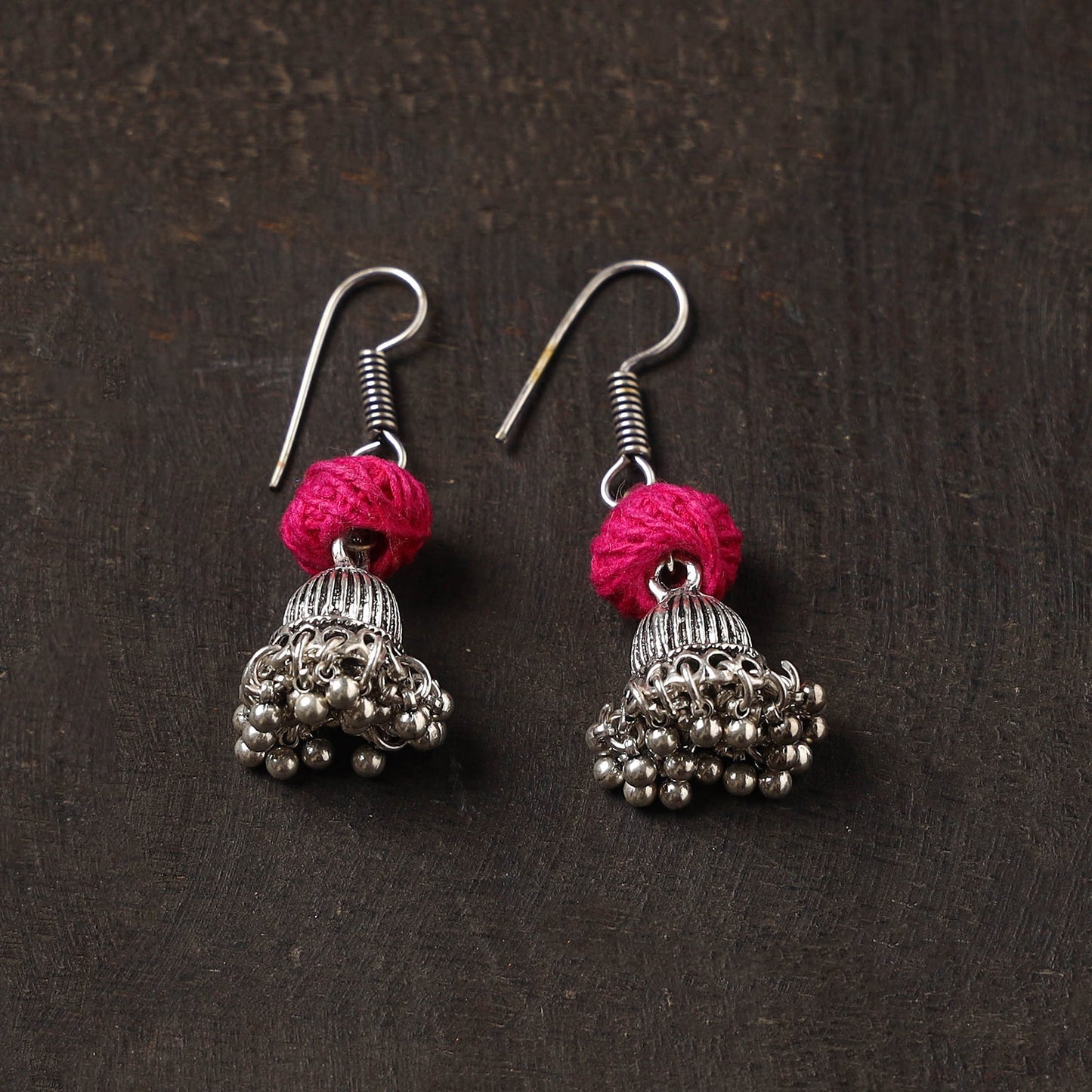 Ashifa german silver jhumki earrings - handcrafted