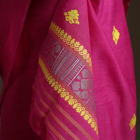 White - assam handloom silk cotton mekhela chador