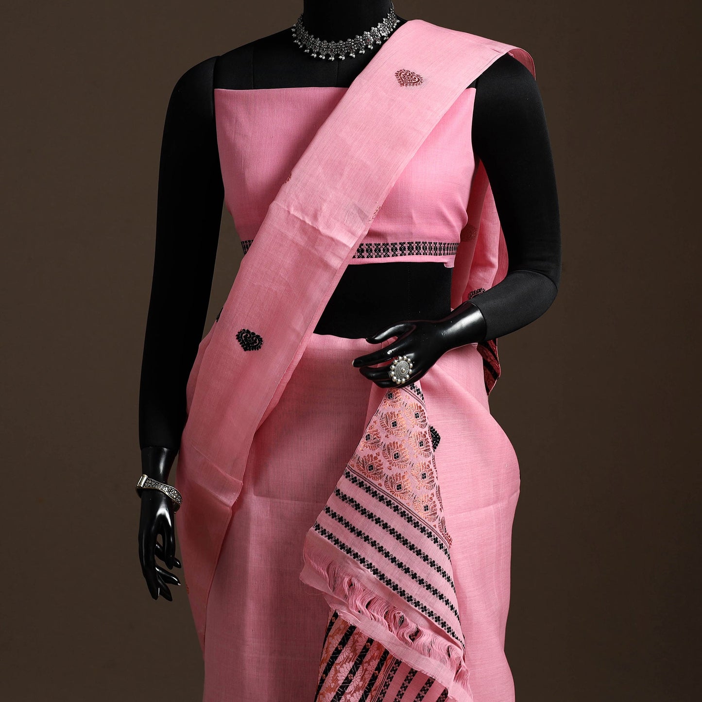 Assam handloom silk cotton mekhela chador with blouse piece