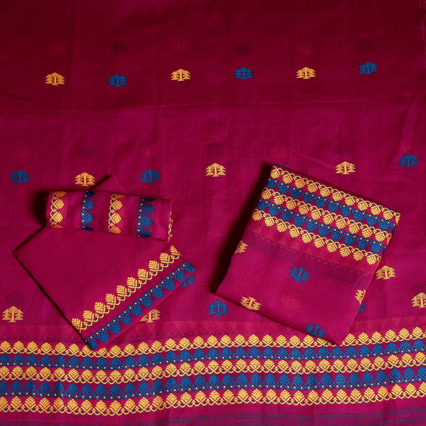 Assam handloom silk cotton mekhela chador with blouse piece