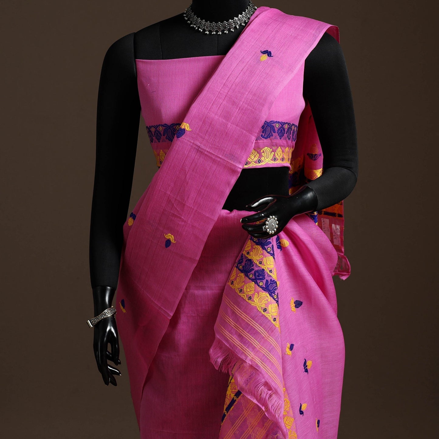 Assam handloom silk cotton mekhela chador with blouse piece