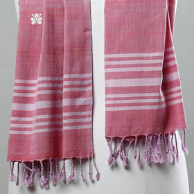 Buy Assam Weave Handloom Cotton Thread Motifs Stole with Tassels Online at iTokri.com