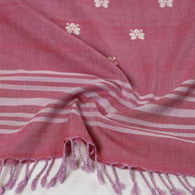 Buy Assam Weave Handloom Cotton Thread Motifs Stole with Tassels Online at iTokri.com