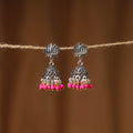 Ayaana German Silver Beaded Jhumki Earrings