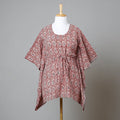  Bagh Block Printed Cotton Kaftan with Tie-Up Waist 