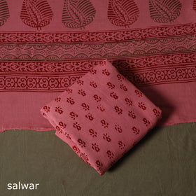 Bagh hand block print natural dyed cotton 3pc unstitched
