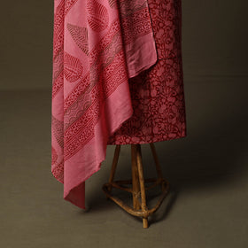 Bagh hand block print natural dyed cotton 3pc unstitched