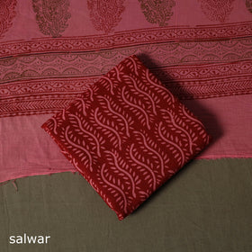 Bagh hand block print natural dyed cotton 3pc unstitched