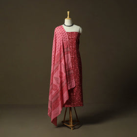 Bagh hand block print natural dyed cotton 3pc unstitched