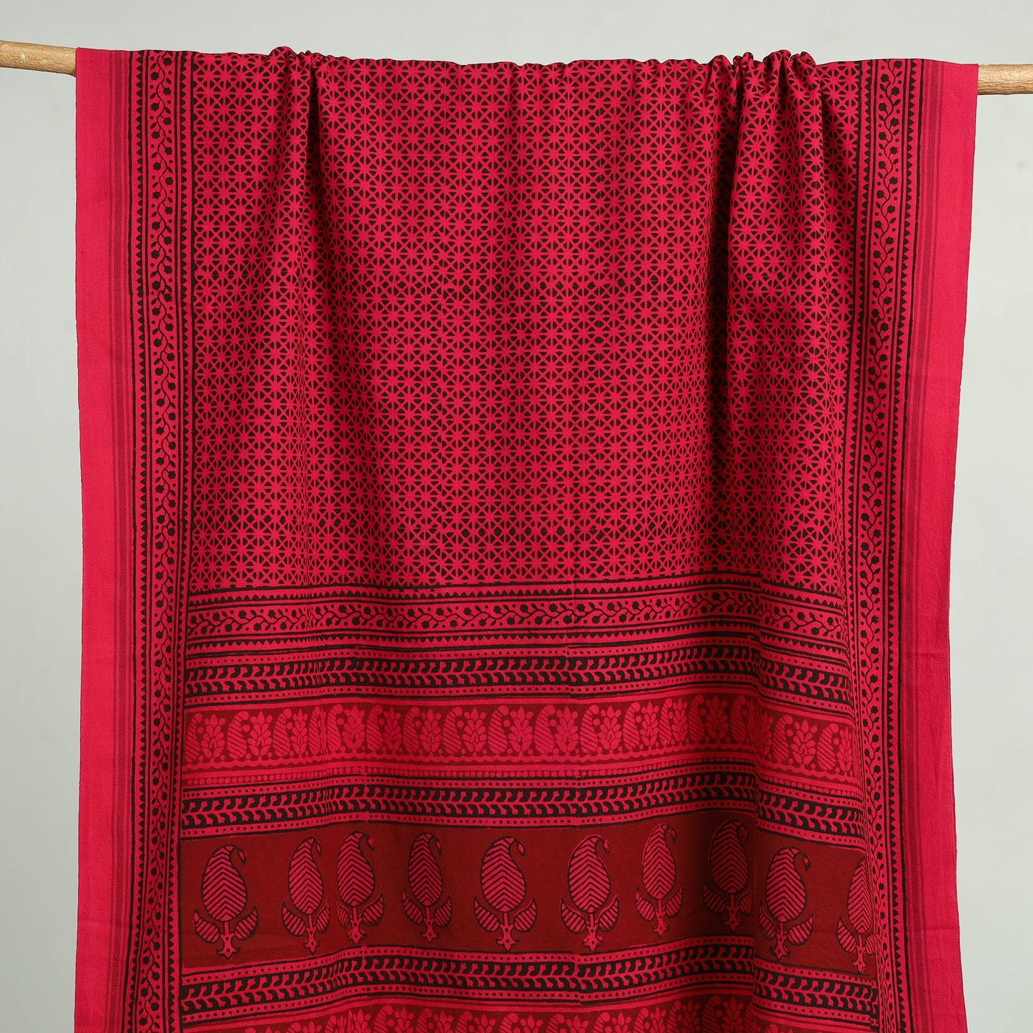 Pink Bagh Hand Block Print Cotton Handloom Towel