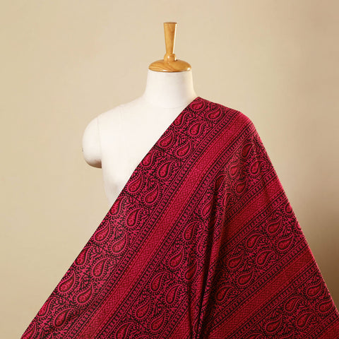 Pink Bagh Hand Block Print Natural Dyed Cotton Fabric