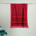Pink Bagh Hand Block Print Cotton Handloom Towel