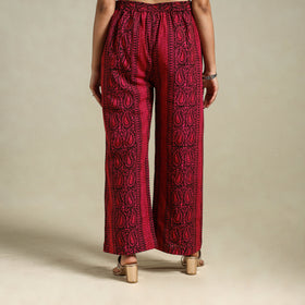 Pink Bagh Block Print Natural Dyed Cotton Palazzo