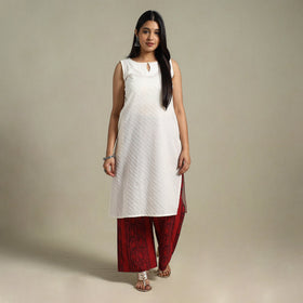 Pink Bagh Block Print Natural Dyed Cotton Palazzo