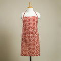 Buy Brown Bagru Block Print Cotton Apron with Pocket
