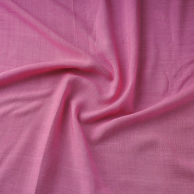 Pink - bamboo silk natural dyed pure handloom plain fabric
