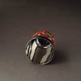  Banaras Pink Handpainted Stainless Steel Glass