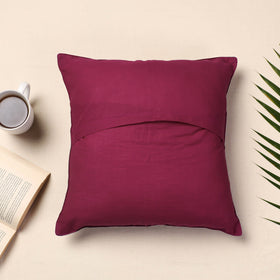 Banarasi handwoven silk zari cushion cover (16 x 16 in)