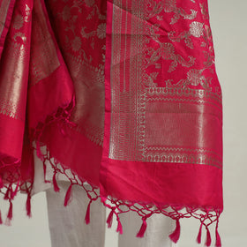  Banarasi Semi Silk Zari Jaal Dupatta with Tassels 83 