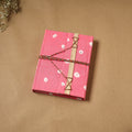 Bandhani fabric cover handmade paper notebook with thread