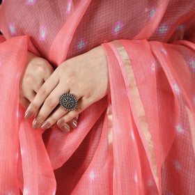 Buy Bandhani Tie-Dye Kota Doria Silk Dupatta with Tassels Online at iTokri.com 