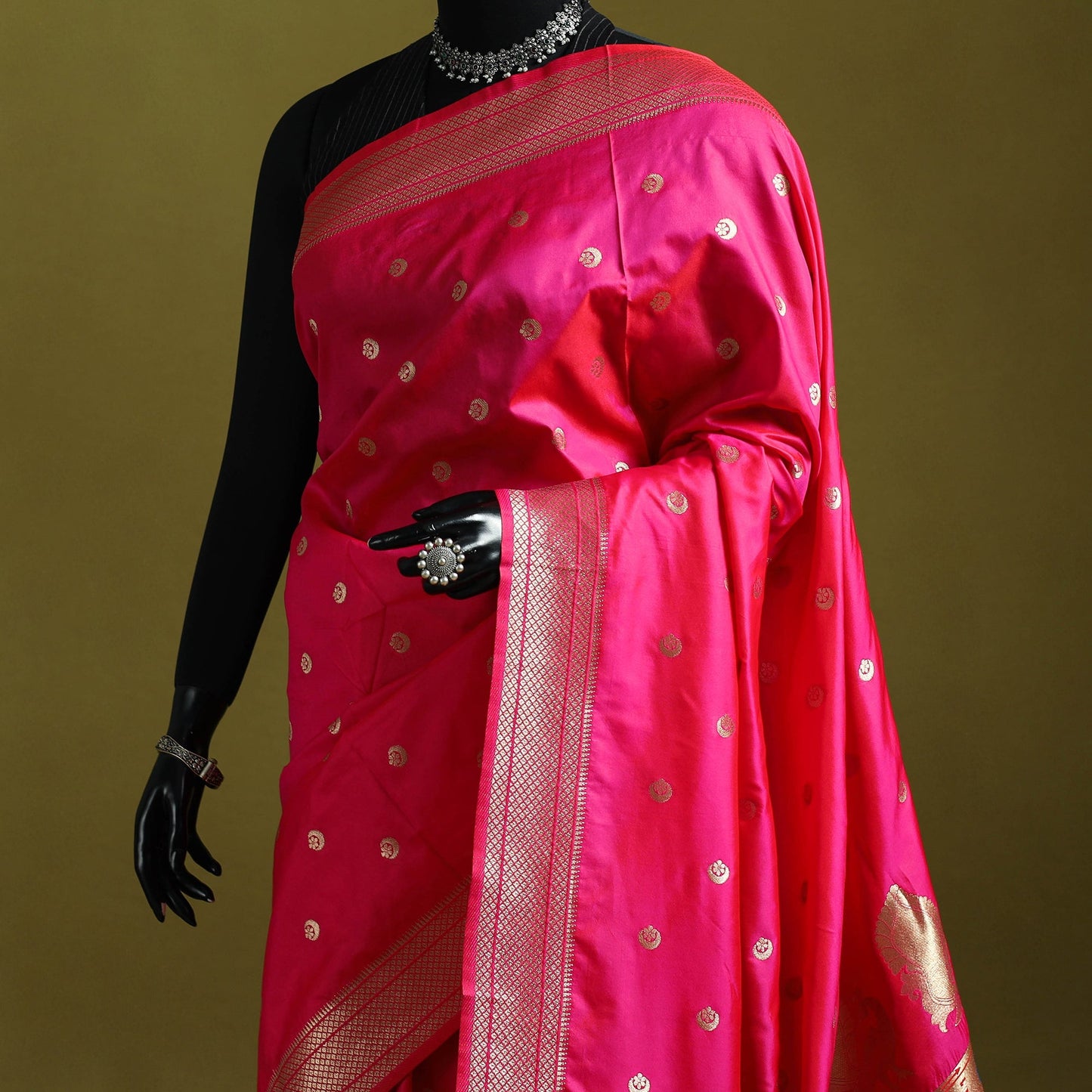 Bangalore silk paithani saree 08 - handcrafted