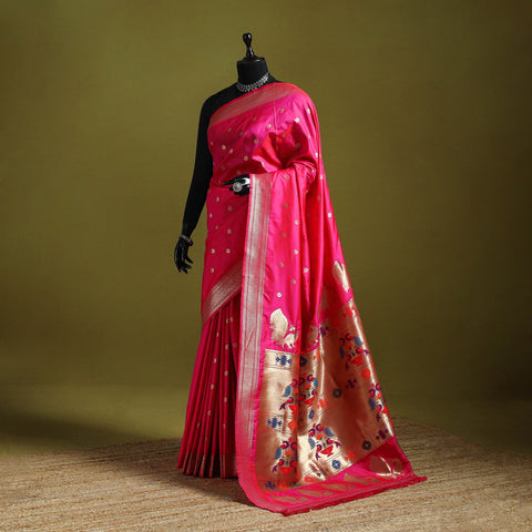 Bangalore silk paithani saree 08 - handcrafted