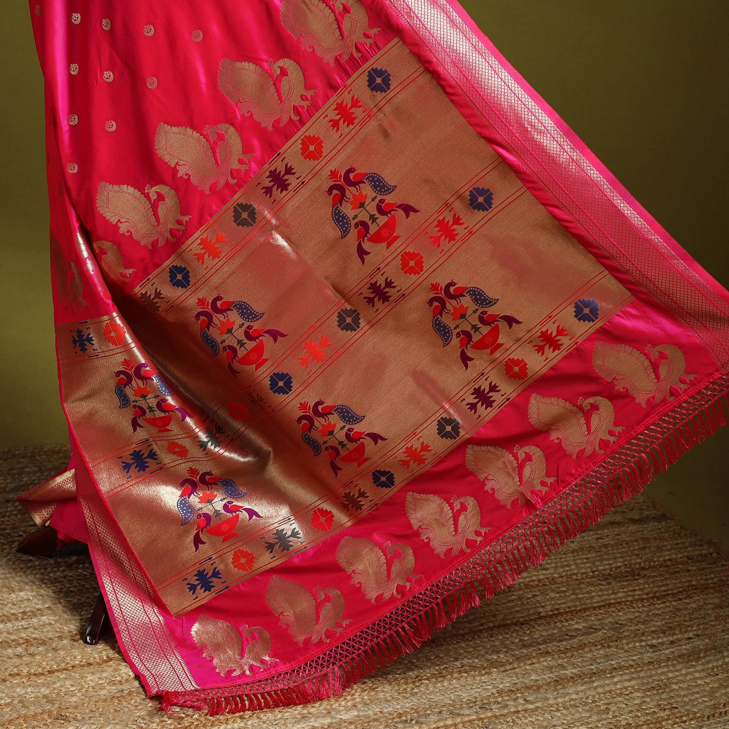 Bangalore silk paithani saree 08 - handcrafted