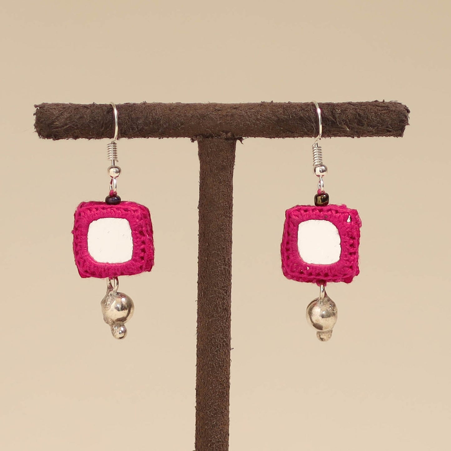 Banjara embroidery mirror work handmade earrings 03