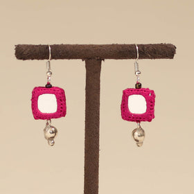 Banjara embroidery mirror work handmade earrings 03