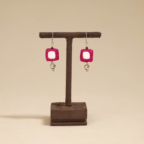 Banjara embroidery mirror work handmade earrings 03